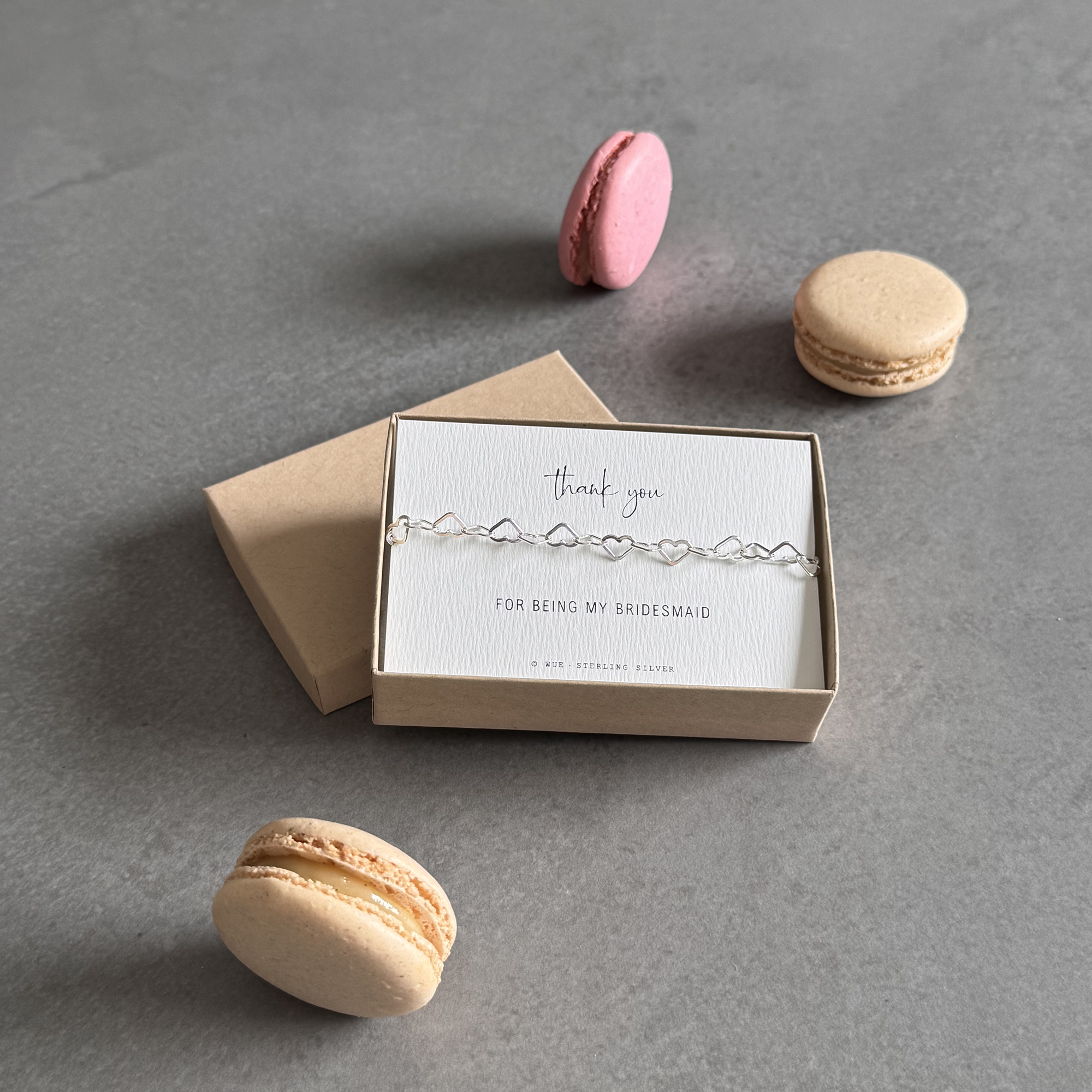 Thank you bridesmaid bracelet by Wue
