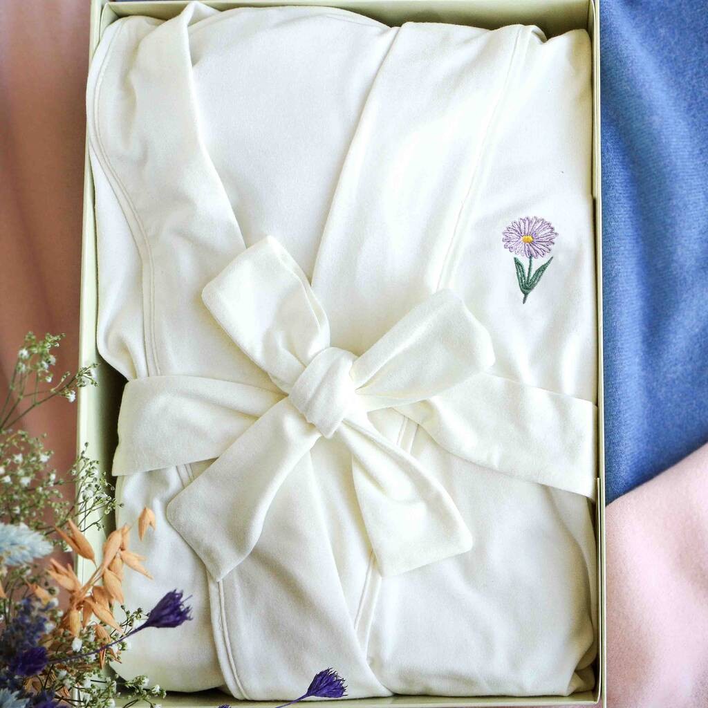 Birthday Flower Soft Bamboo Robe by StephieAnn